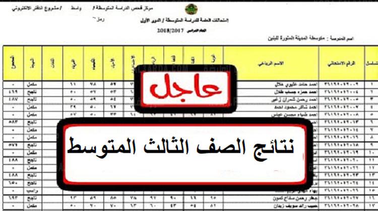 بالرقم الامتحاني .. رابط نتيجة الصف الثالث المتوسط 2022 عبر موقع نتائجنا ووزارة التربية والتعليم العراقي