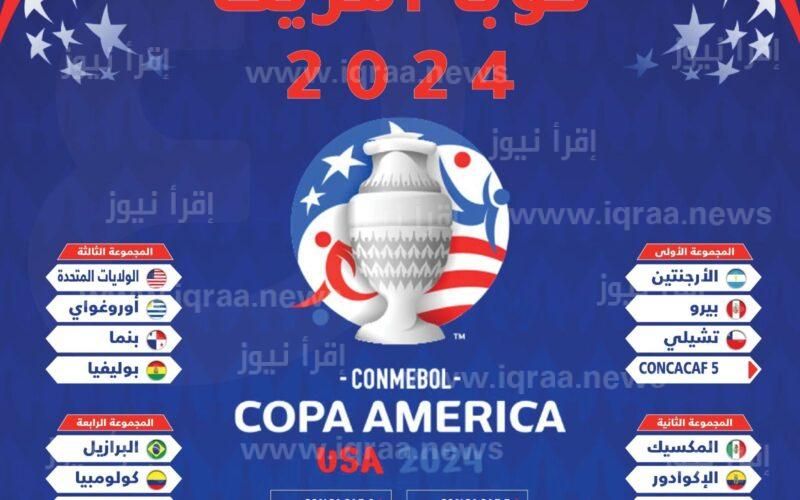 نتائج قرعة كوبا أمريكا 2024 وأسماء المنتخبات المشاركة والقنوات الناقلة