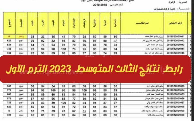 رابط استخراج نتيجة الثالث المتوسط الدور الأول 2024 الكوفة والبصرة وبغداد